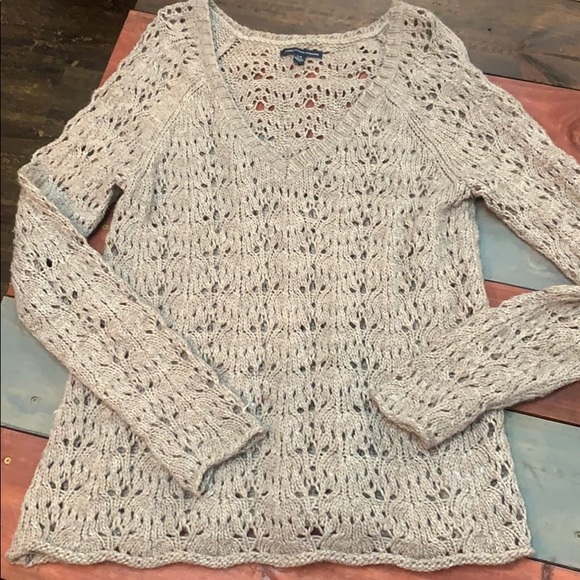 American Eagle Outfitters Sweaters - American Eagle Taupe V-Neck Sweater